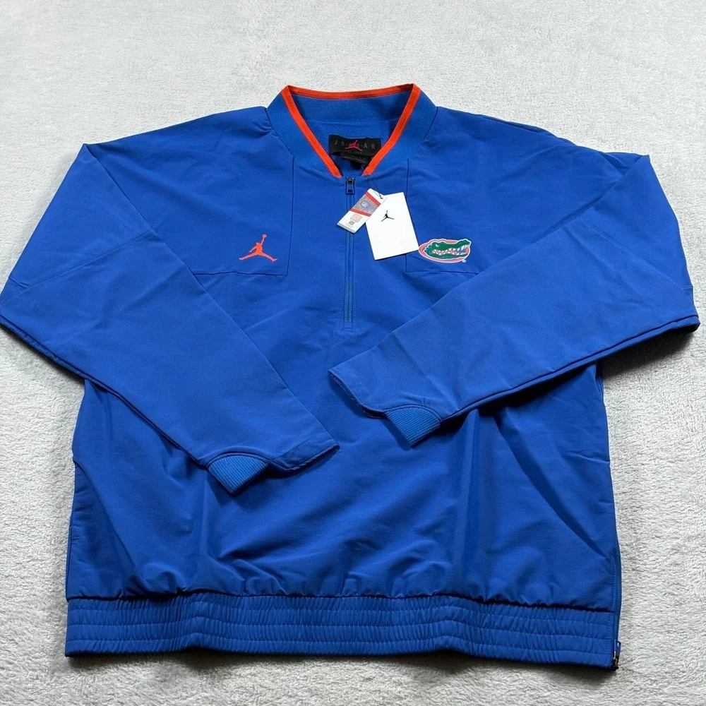 Florida Gators Jordan Brand Coach Half-Zip Long Sleeve Jacket Royal SEC Large